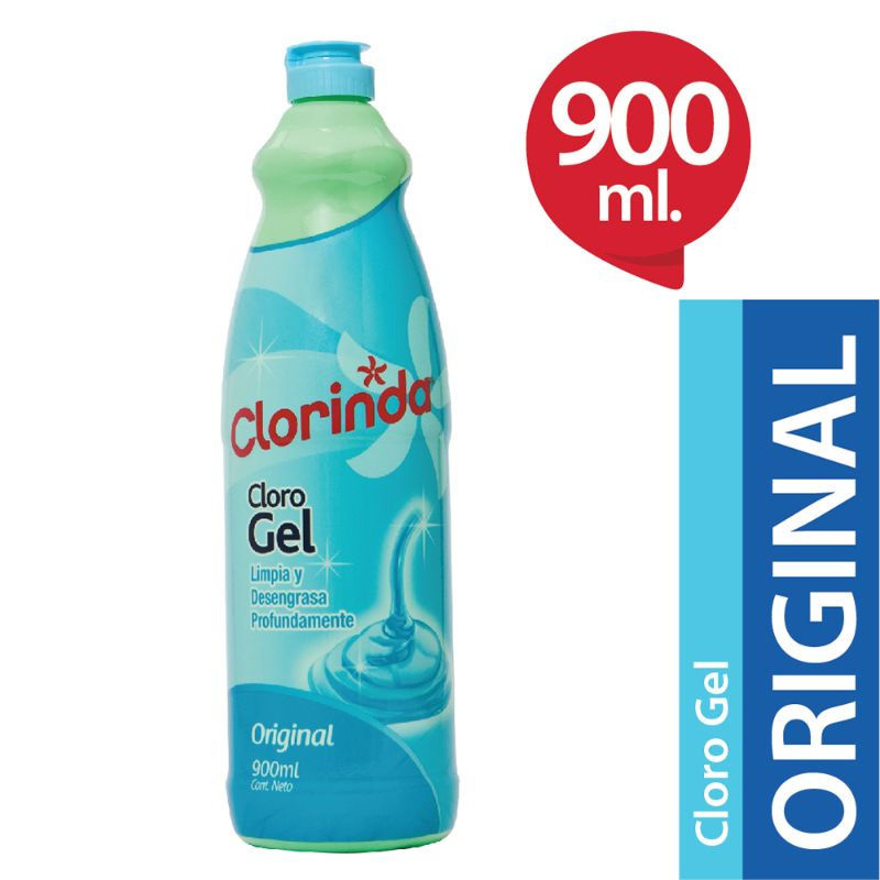 CLORO GEL CLORINDA ORIGINAL x 900 cc