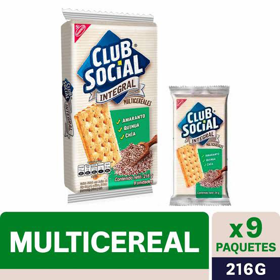 GALLETAS CLUB SOCIAL INTEGRAL 9 x 216 g (PACK)