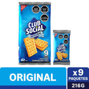 GALLETAS SALADA CLUB SOCIAL ORIGINAL 9 x 216 g (PACK)