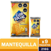 GALLETAS CLUB SOCIAL MANTEQUILLA 9 x 216 g (PACK)