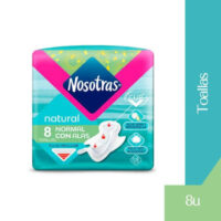 TOALLAS HIGIENICAS NOSOTRAS NORMAL C/ALAS TELA SUAVE x 8 ud