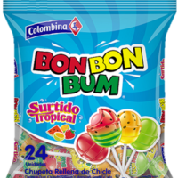 CHUPETE BON BON BUM SURTIDO TROPICAL 24 x 19 g