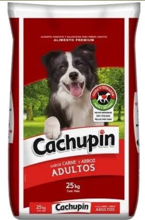 ALIMENTO DE PERROS CACHUPIN ADULTO CARNE Y ARROZ x 25 K