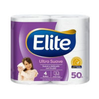 PAPEL HIGIENICO ELITE ULTRA DOBLE HOJA 4 rollos x 50 mts